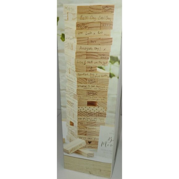 Building Block Jenga Alternative Guest Book Build a Memory by Ginger Ray NEW - Picture 6 of 6